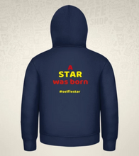 Laden Sie das Bild in den Galerie-Viewer, Monster Hoodie "A Star was born" navy-blau